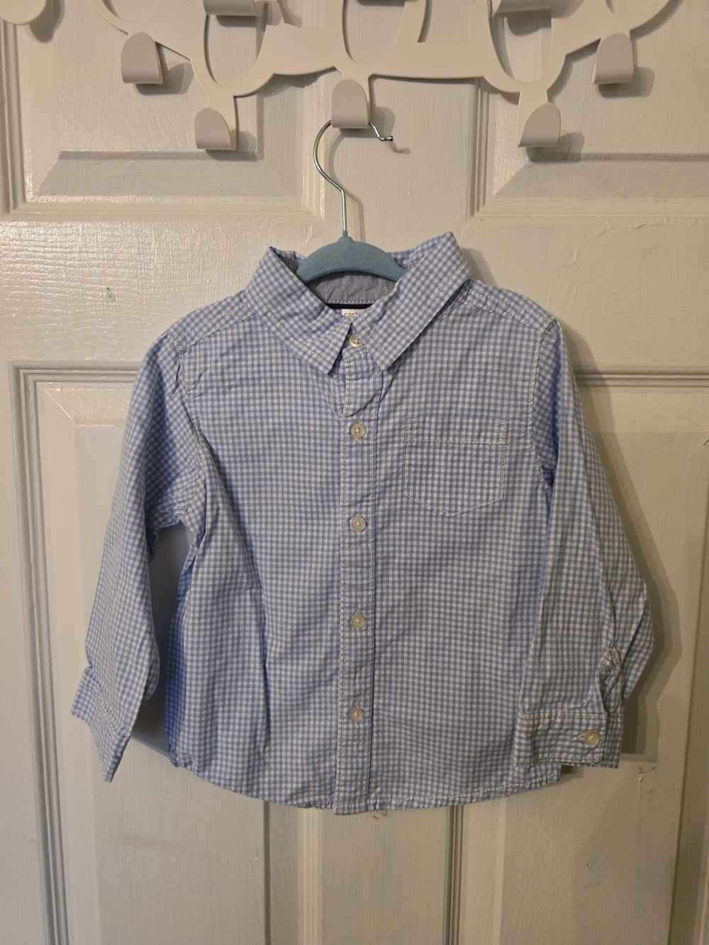 Carter's Blue Gingham Button-Down Shirt